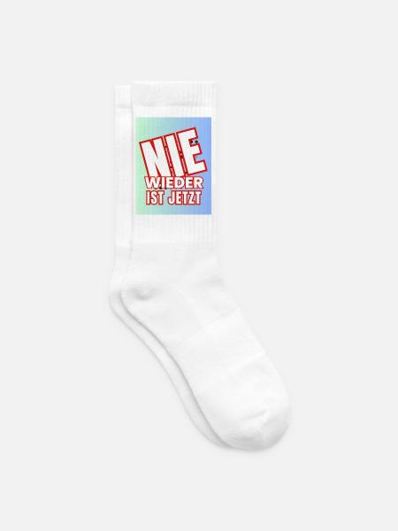 Nie wieder ist jetzt! - Tennissocken - Weiß