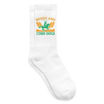 Western Rider Rodeo & Corn Dogs Cowgirls Rodeo - Tennissocken - Weiß - Rechts