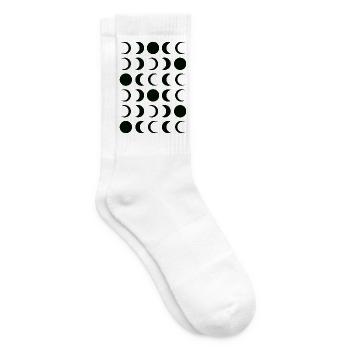 Noir-Mond-Phasengitter - Tennissocken - Weiß - Rechts