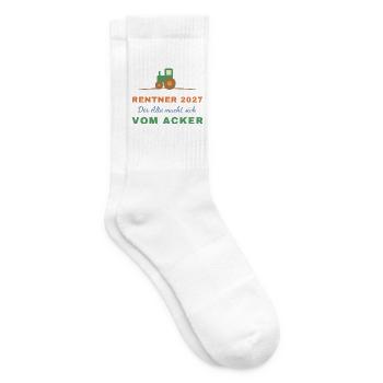 Rentner 2027 – Der Alte macht sich vom Acker - Tennissocken - Weiß - Rechts