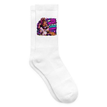 Ich rage nicht – Gaming Girl Meme - Tennissocken - Weiß - Rechts