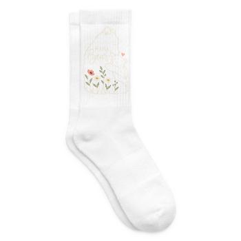 Minimales Gänseblümchen-Mama-Leben süße Mama-Bär - Tennissocken - Weiß - Rechts