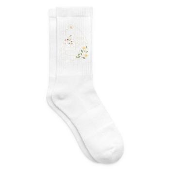 Minimales Blatt Süße Mama Mutter Mama Bär - Tennissocken - Weiß - Rechts