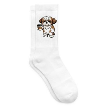 Shih tzu Shih tzus Shih tzu Besitzer Shih tzu fan - Tennissocken - Weiß - Rechts