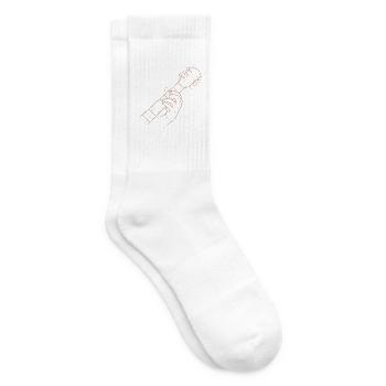 Gitarren-Griffbrett Handlinien-Kunst-Musiker-Tee - Tennissocken - Weiß - Rechts