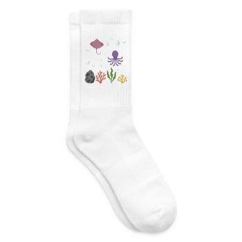Rochen Unterwasser Kinder Krake Meeresleben - Tennissocken - Weiß - Rechts