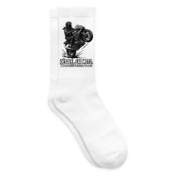 Motorrad, Biker, Biker - Tennissocken - Weiß - Rechts
