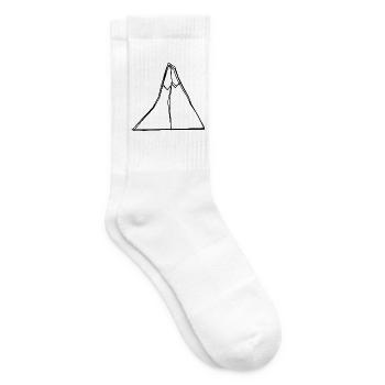 Matterhorn handgezeichnet - Tennissocken - Weiß - Rechts