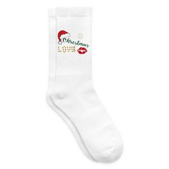 Weihnachten - Tennissocken - Weiß - Rechts