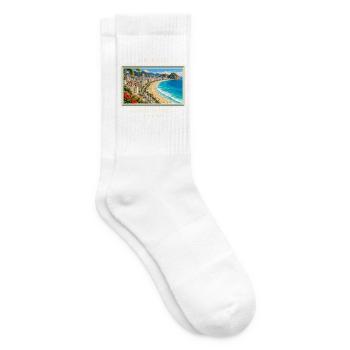 Brasilien Rio de Janeiro Vintage Reisemarke - Tennissocken - Weiß - Rechts