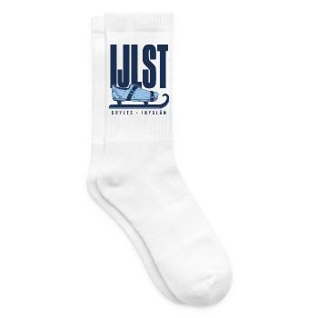 IJlst Drylts Friesland Holzschlittschuh Design - Tennissocken - Weiß - Rechts