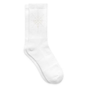Der Runenstern in Hexentinte - Tennissocken - Weiß - Rechts