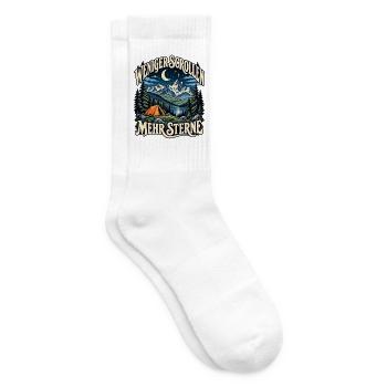 Weniger Scrollen Mehr Sterne - Tennissocken - Weiß - Rechts