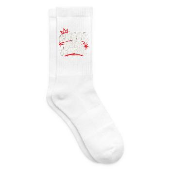 Chaos Aber Chic Graffiti-Statement - Tennissocken - Weiß - Rechts