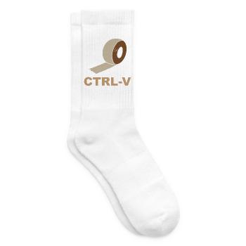 Strg-V Retro Ribbon - Tennissocken - Weiß - Rechts