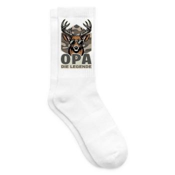 Opa die Legende Hirsch - Tennissocken - Weiß - Rechts