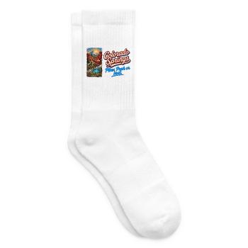Colorado Springs Retro Vintage Pikes Peak Design - Tennissocken - Weiß - Rechts