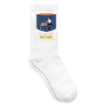Physiotherapeutin – Geschenk Physio Spruch lustig - Tennissocken - Weiß - Rechts