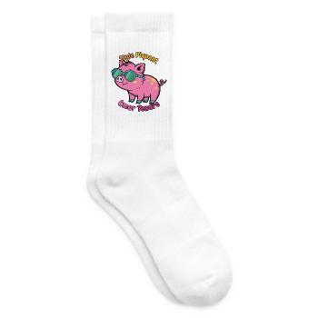 Heißes Schweinefleisch Zartes Herz - Tennissocken - Weiß - Rechts