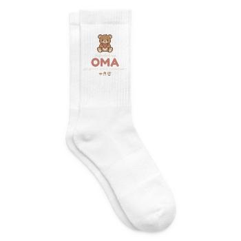 Befördert zur Oma 2027 – Teddy - Tennissocken - Weiß - Rechts