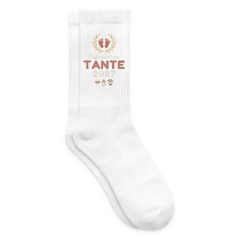 Befördert zur Tante 2027 – Süß - Tennissocken - Weiß - Rechts