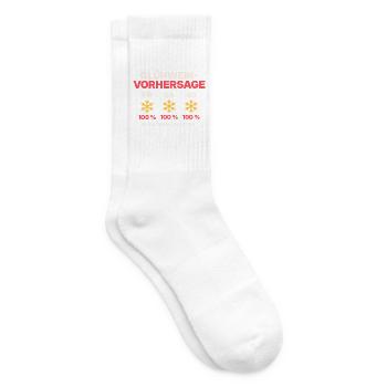 Glühwein-Vorhersage Wochenende - Tennissocken - Weiß - Rechts