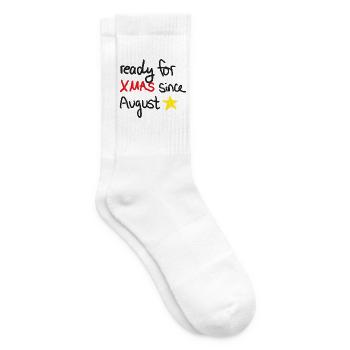 Ready for Xmas – Weihnachtsstimmung ab August - Tennissocken - Weiß - Rechts