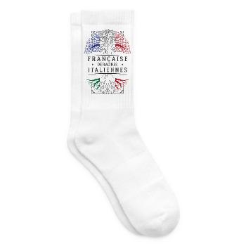 French Italian Roots T-Shirt-Geschenk... - Tennissocken - Weiß - Rechts
