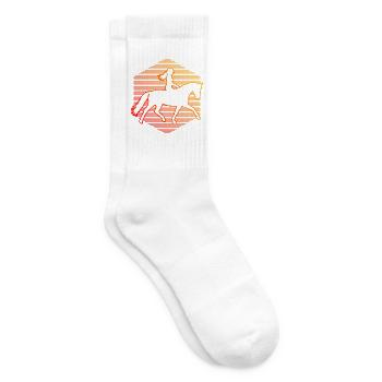 Geschenkidee für eine Springreiterin mit Reitsport - Tennissocken - Weiß - Rechts