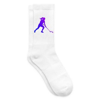 Geschenkidee für eine Ballsportlerin mit Salibandy - Tennissocken - Weiß - Rechts