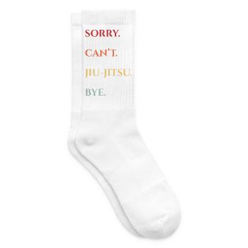Sorry, Kann Jiu-Jitsu Nicht – Tschüss - Tennissocken - Weiß - Rechts
