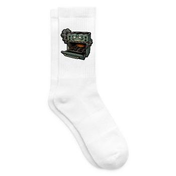 Verbrannte Kekse Backofen Backen Comic T-Shirt - Tennissocken - Weiß - Rechts