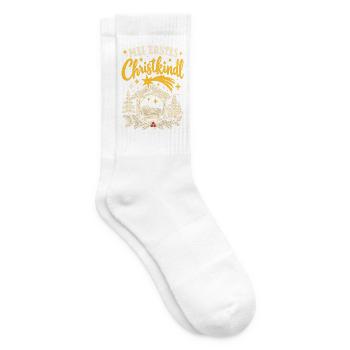 Mei erstes Christkindl Baby bairisch - Tennissocken - Weiß - Rechts