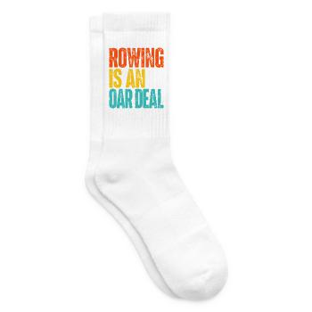 Rowing is an Oar Deal - Rudern - Ruderer - Ruderin - Tennissocken - Weiß - Rechts