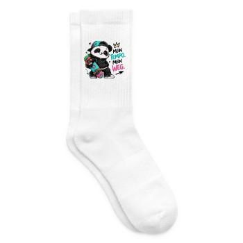 Panda Skate: Mein Tempo Mein Weg - Tennissocken - Weiß - Rechts