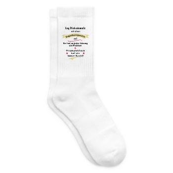 ergotherapeutin - leg dich niemals mit einer ergo  - Tennissocken - Weiß - Rechts