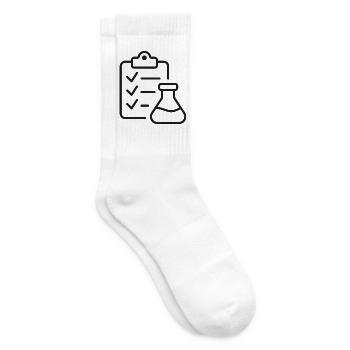 Laborbericht-Symbol - Tennissocken - Weiß - Rechts