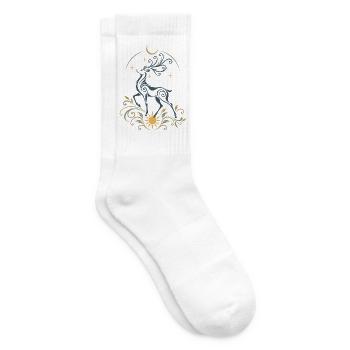 Hirsch mit Sonne und Mond - Wintersonnenwende - Tennissocken - Weiß - Rechts