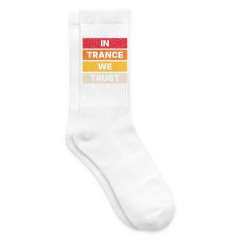 In Trance We Trust - Retro - Tennissocken - Weiß - Rechts