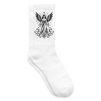 Weihnachtsengel mit Flügeln - Schutzengel - Tennissocken - Weiß - Rechts