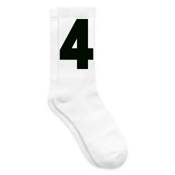 Starke Vier-Grafik in Schwarz - Tennissocken - Weiß - Rechts