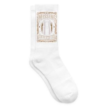 Missing clean or oily Car lover car guy mechanic - Tennissocken - Weiß - Rechts