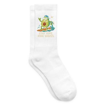 Stay ripe, ride waves - Tennissocken - Weiß - Rechts