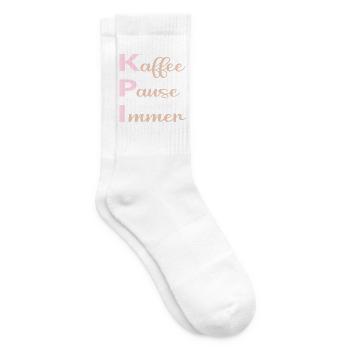 Büro Kaffee Sprüche - Tennissocken - Weiß - Rechts