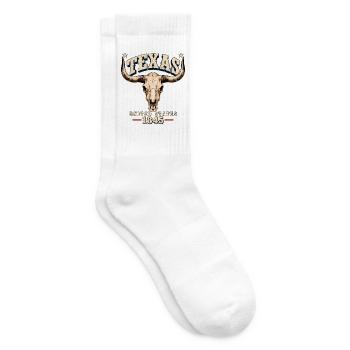 Texas Longhorn Vintage Pride 1845 - Tennissocken - Weiß - Rechts