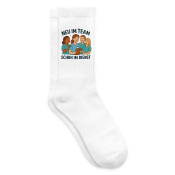 Neue Pflegefachkraft Geschenk zum Teamstart - Tennissocken - Weiß - Rechts