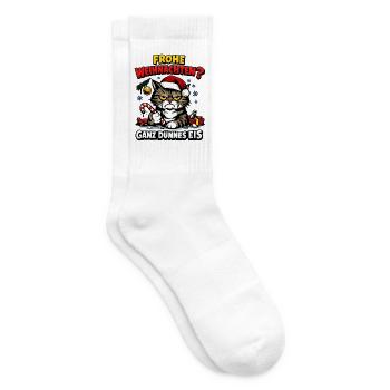 Frohe Weihnachten Ganz Dünnes Eis Weihnachtsoutfit - Tennissocken - Weiß - Rechts