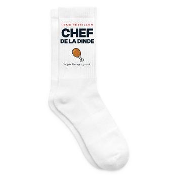 Turkey Chef – Lustiges Weihnachtsessen-T-Shirt - Tennissocken - Weiß - Rechts