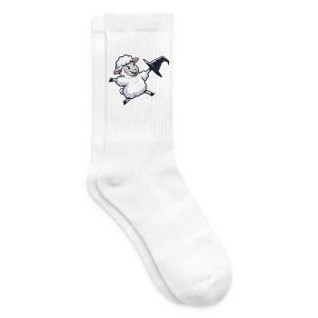 Fliegendes Schäfchen mit Hexenhut - Tennissocken - Weiß - Rechts