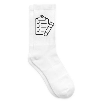 Labor-Checkliste Reagenzglas-Symbol - Tennissocken - Weiß - Rechts